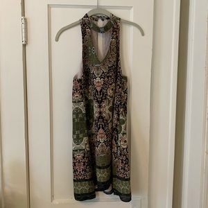 Paisley dress with neck cut out